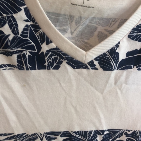 Old Navy Womans Blue Flower Print and White Stripe Jersey Size L - Picture 3 of 5
